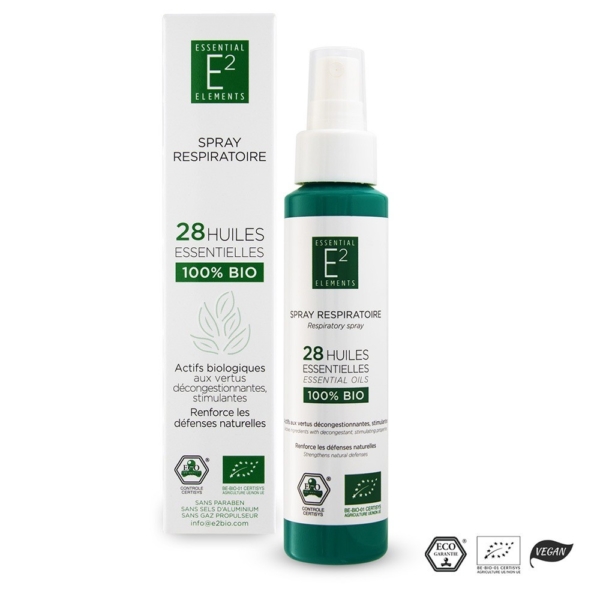 Spray Respiratoire 100% Bio aux 28 Huiles Essentielles | E2 Essential Elements
