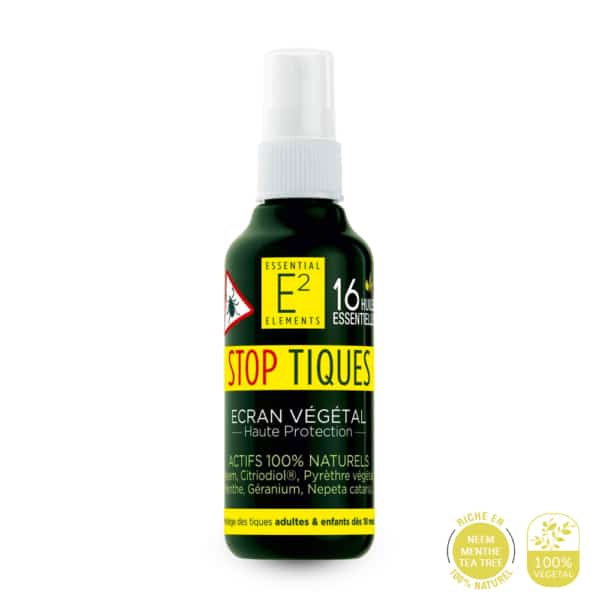 E2 Stop Tiques Répulsif Insectes 100% Naturel | E2 Essential Elements