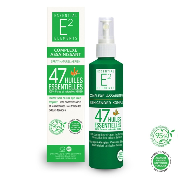Spray Assainissant 100% Naturel aux 47 Huiles Essentielles | E2 Essential Elements